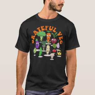 T-shirt Grateful Veg Happy Vegan et végétariens