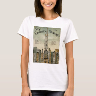 T-shirt Gratte-ciel de Philadelphie (poster vintage 1898)