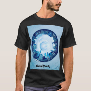 T-shirt gratte-ciel new york en rond