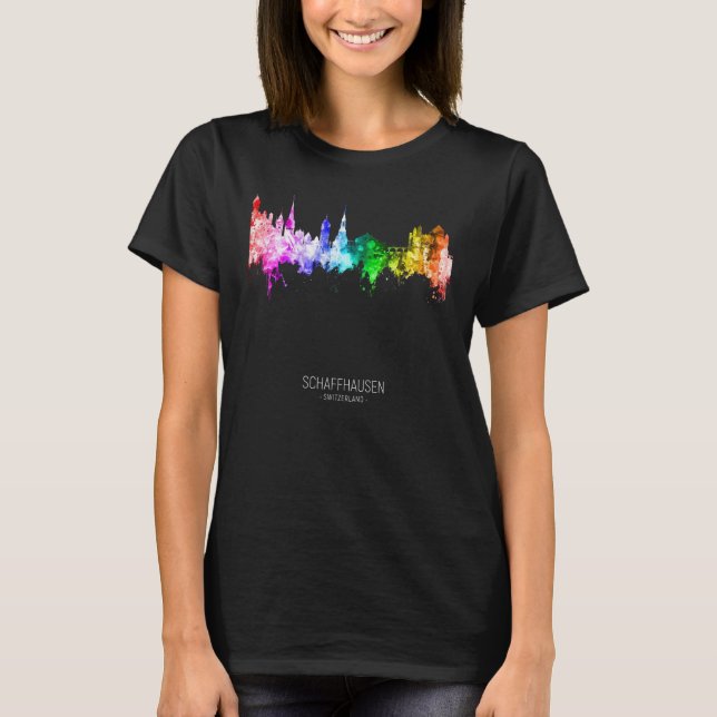 T-shirt gratte-ciel Schaffhausen Skyline (Devant)