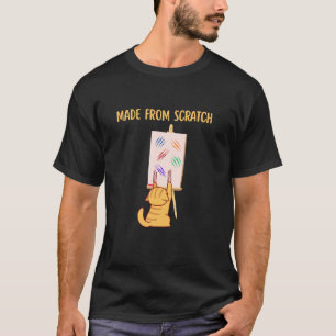T-shirt Grattements de Chat Drôles Créés à Partir de Rien