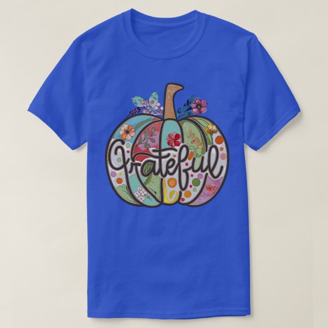 T-shirt Gratuit Citrouille Automne Fleur Pays Hippie Art (Design devant)