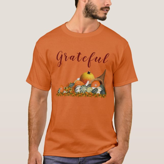 T-shirt Gratuit Cornucopia Thanksgiving (Devant)