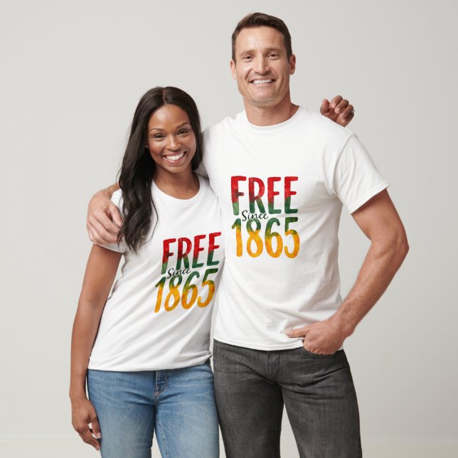 T-shirt Gratuit depuis 1865 Junetten - African American (Unisexe)