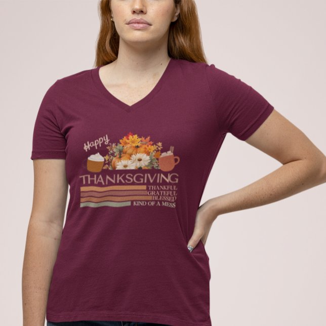 T-shirt Gratuit Gratuit Conception De Thanksgiving (Créateur téléchargé)