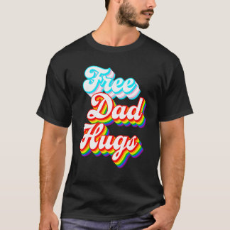 T-shirt Gratuit Papa Hugs LGBTQ+ Trans Rainbow Pride