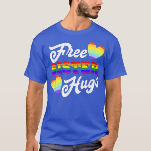T-shirt Gratuit Soeur Hugs LBGT Rainbow Heart Gay pride Mo
