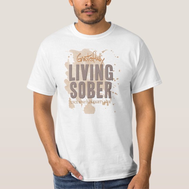 T-shirt Gratuit Vivre Sober Personnalisable (Devant)