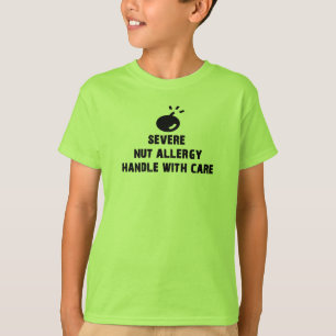 T-shirt grave d'alerte d'allergie d'écrou pour de