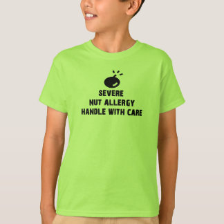 T-shirt grave d'alerte d'allergie d'écrou pour des