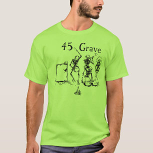 T-shirt grave de la bande squelettique '45