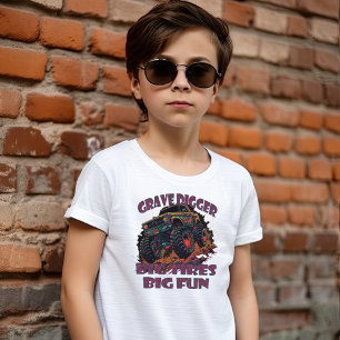 T-shirt Grave Digger, Gros Pneus Gros Camion Monster Amusa