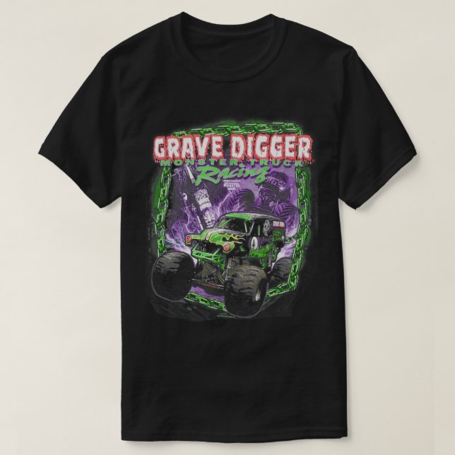 T-shirt Grave Digger Monster Truck Racing 2 (Design devant)