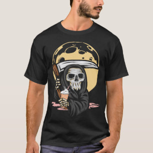 T-shirt Grave Faucheuse Café Glace Cream Drôle Goth