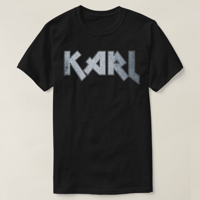 T-shirt Grave Karl en métal (Design devant)