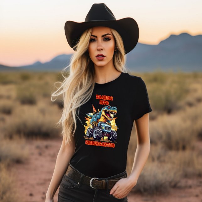 T-shirt Gravement À La Maternelle T Rex Et Camion Monster (Créateur téléchargé)