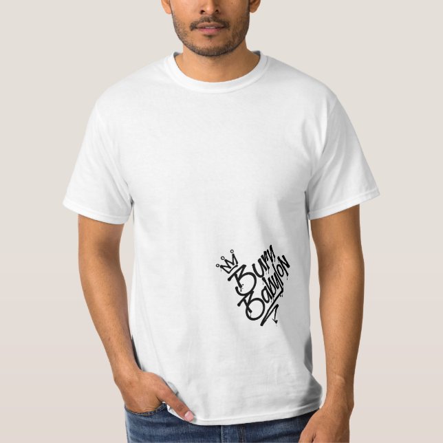 T-shirt Graver Babylon Graffiti Style de balise Reggae (Devant)