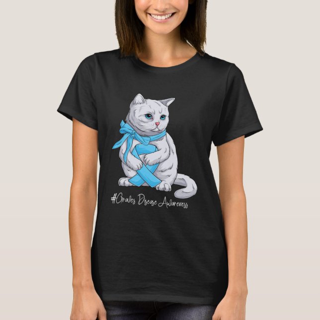 T-shirt Graves Disease Awareness Month Light Blue Ribbon C (Devant)