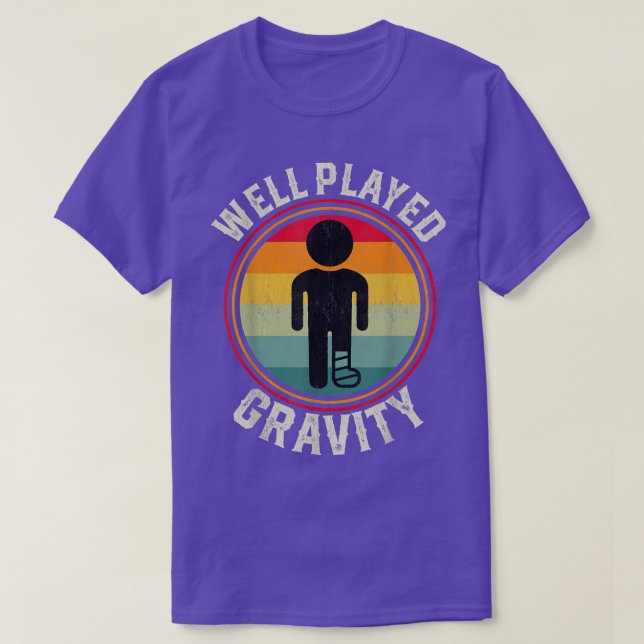 T-shirt Gravité bien jouée Brossé Jambe Ankle blessure du  (Design devant)