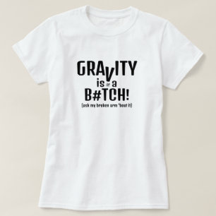 T-shirt Gravité et chutes - blague v1.2