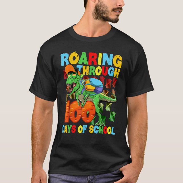 T-shirt Gravité pendant 100 jours de l'école Rex Dinosaur  (Devant)