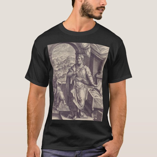 T-shirt Gravure de Saint Matthieu Inspiration divine (Devant)