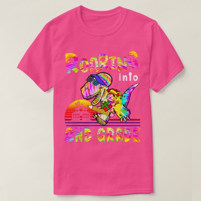 T-shirt Gravure en 2e année T Re Dinosaur Saurus crayon (Design devant)