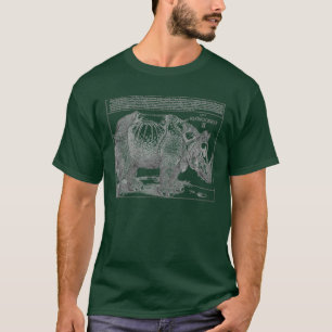 T-shirt Gravure sur bois Albrecht Dürer 1515 en rhinocér