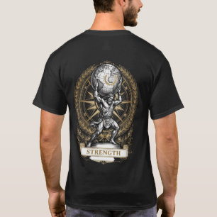 T-shirt Gravure vintage du Titan grec Atlas