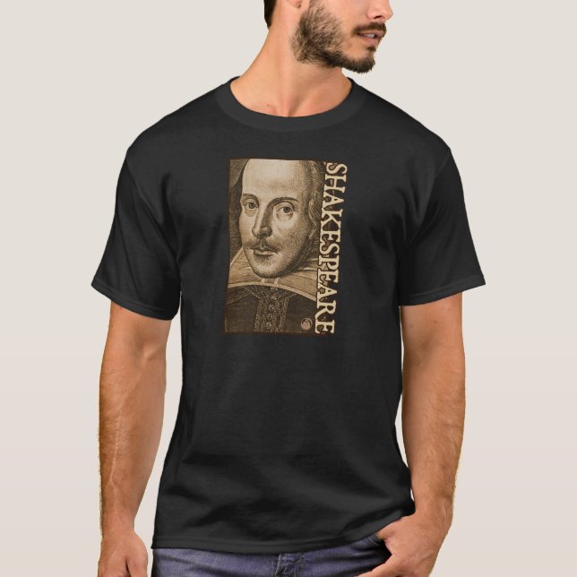 T-shirt Gravures de Shakespeare Droeshout (Devant)