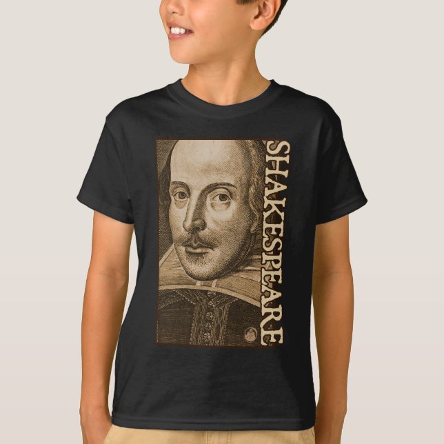 T-shirt Gravures de Shakespeare Droeshout (Devant)