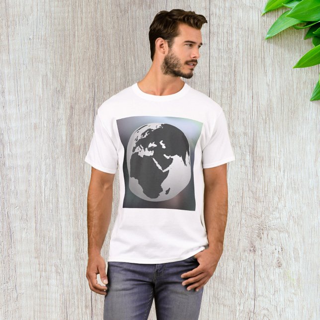 T-shirt Gray Earth Globe (Créateur téléchargé)