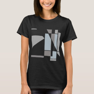 T-shirt Gray Géométrique MCM Look Art Abstrait Motif