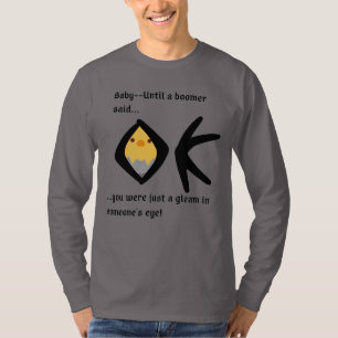 T-shirt Gray 'Gleam in Eye' Basique à manches longues Boom