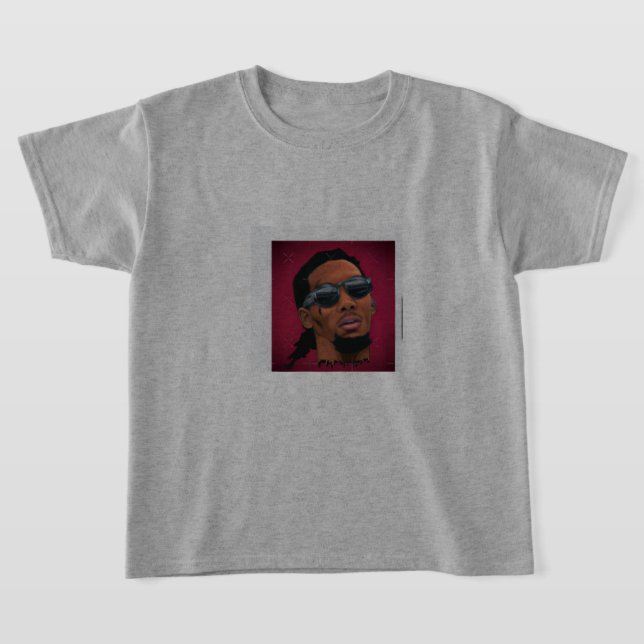T-shirt Gray T shirt Offset for Boys & Teens  (Poser)