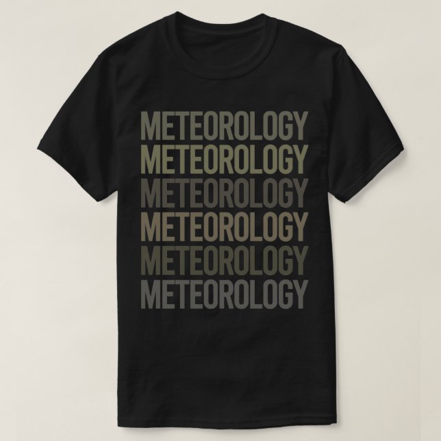 T-shirt Gray Texte Art Météorologie Météorologie (Design devant)
