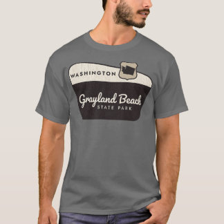 T-shirt Grayland Beach State Park Affiche de bienvenue de 