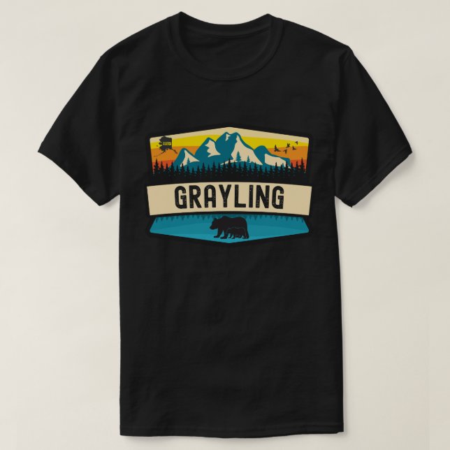 T-shirt Grayling, Alaska (Design devant)
