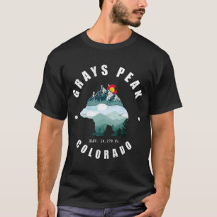 T-shirt Grays Peak Colorado 14ers Montagnes Souvenirs