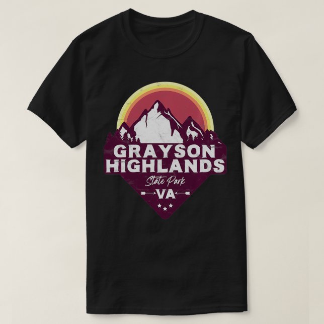 T-shirt Grayson Highlands State Park Virginia VA Forest Ou (Design devant)