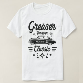 T-shirt Greaser Rockabilly Classic Car Design