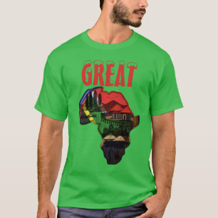 T-shirt Great Africa Carte conception des couleurs traditi