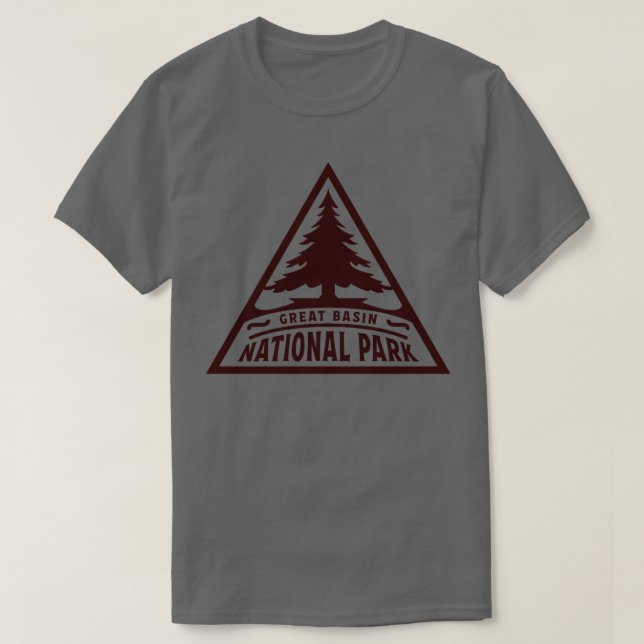 T-shirt Great Basin National Park Tree Triangle Brown (Design devant)