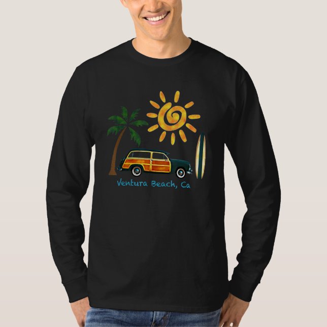 T-shirt Great Beach Woodie Surf (Devant)