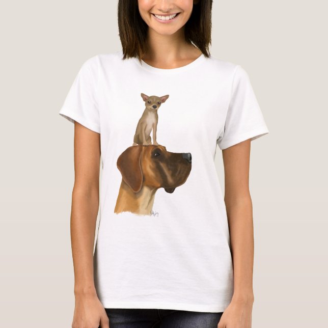 T-shirt Great Dane and Chihuahua 2 (Devant)