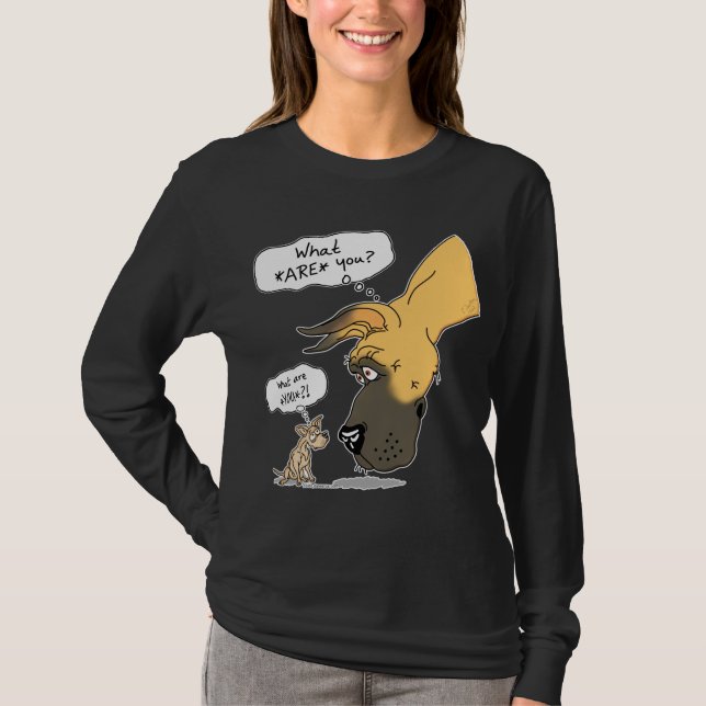 T-shirt Great Dane & Chihuahua Fawn (Devant)