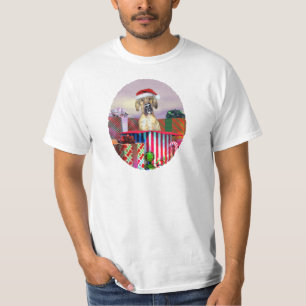 T-shirt Great Dane Christmas Surprise Brindle UC