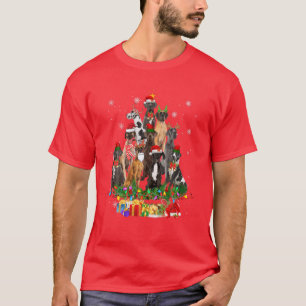 T-shirt Great Dane Christmas Tree Lights 2021 Pour Les Fem