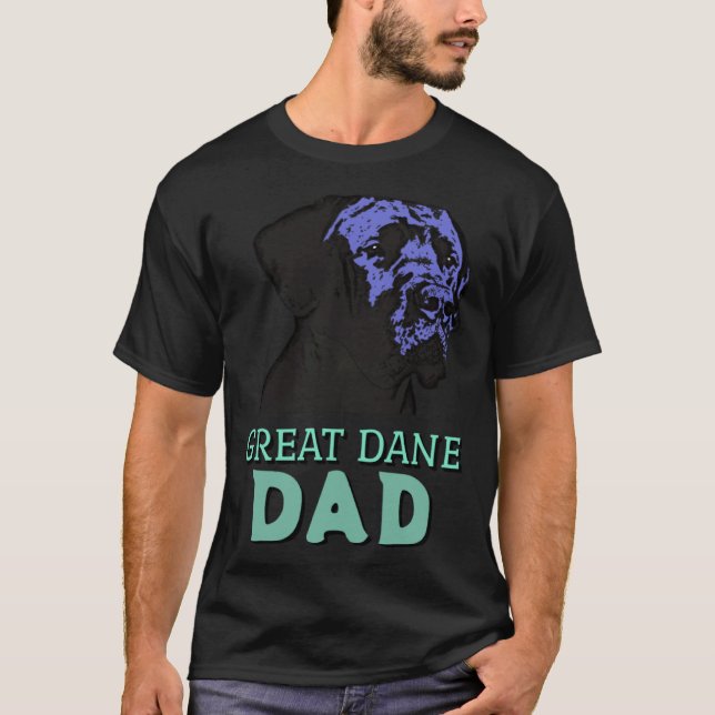 T-shirt Great Dane Dad Cute Dog Great Dane (Devant)