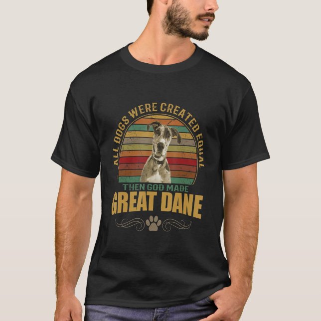 T-shirt Great Dane Dog Breeds Puppies Pet Dogs Man Women (Devant)
